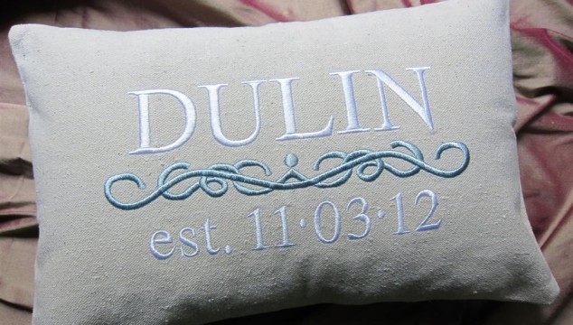 Embroidered Name Pillow