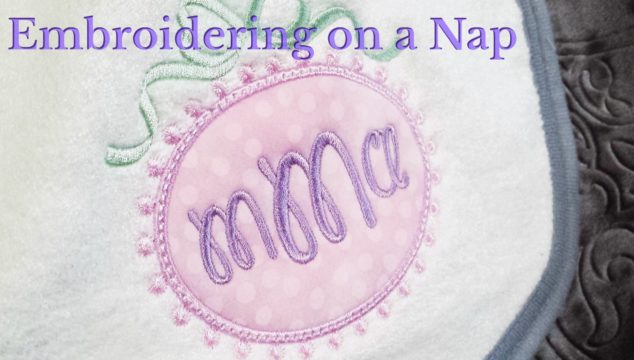 Don't be afraid to embroider on a fluffy item!